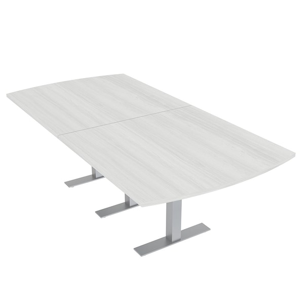 45 in W, 96 in L, 29 in H, Engineered Wood Top, White
